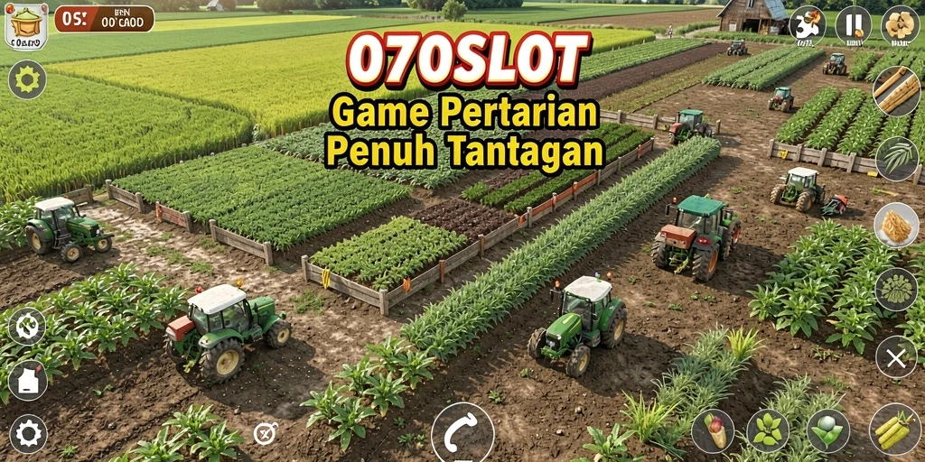 Tampilan gameplay menakjubkan dalam 070SLOT saat bertani.
