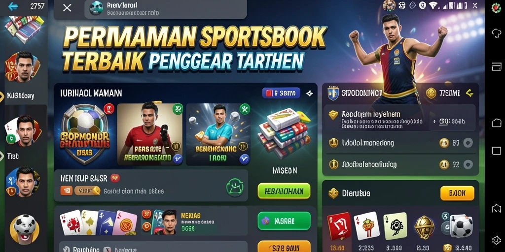Tampilan gameplay Sportsbook dalam aplikasi 2757.
