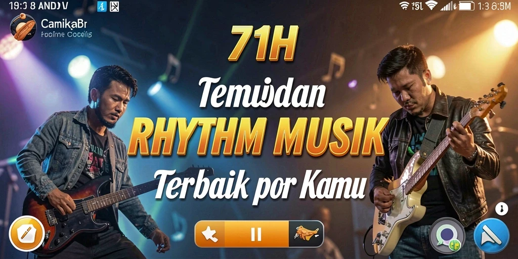 Screenshot 71H menunjukkan pengguna bermain sambil menikmati musik dengan penuh semangat.