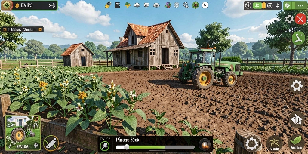 Tampilan gameplay EVIP3 yang menakjubkan dalam pengalaman pertanian.
