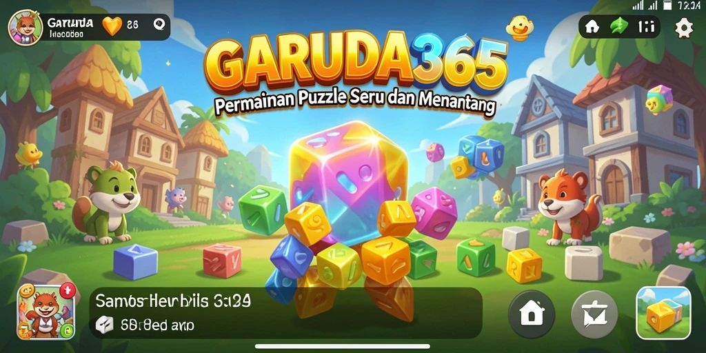 Tampilan menarik gameplay Puzzle GARUDA365.