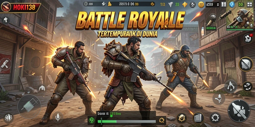 Gambaran aksi seru dalam HOKI138 Battle Royale.