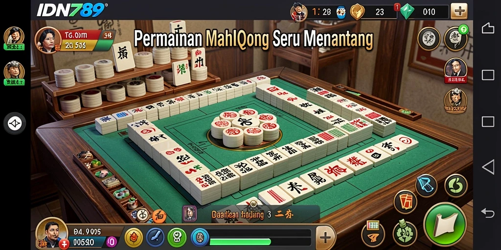 Tampilan permainan Mahjong yang menarik dan seru di IDN789.