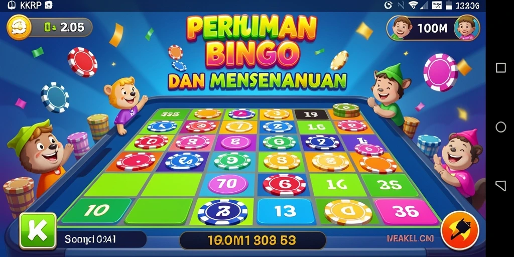 Tampilan gameplay Bingo yang seru di KKRP dengan banyak warna.