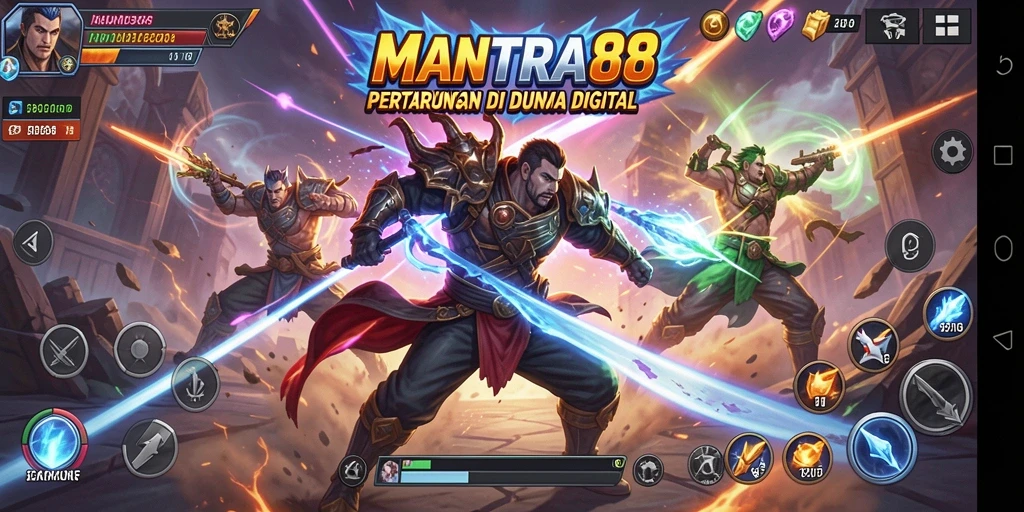 Tampilan skrin dari pertandingan seru dalam <strong>MANTRA88</strong> yang menggambarkan aksi Fighting.
