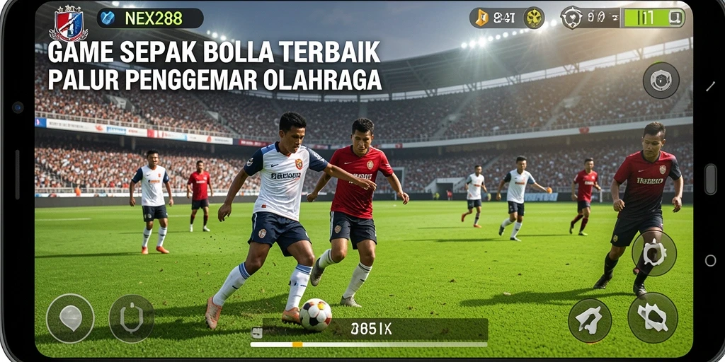 Tangkapan layar utama menampilkan aksi seru gameplay Football.