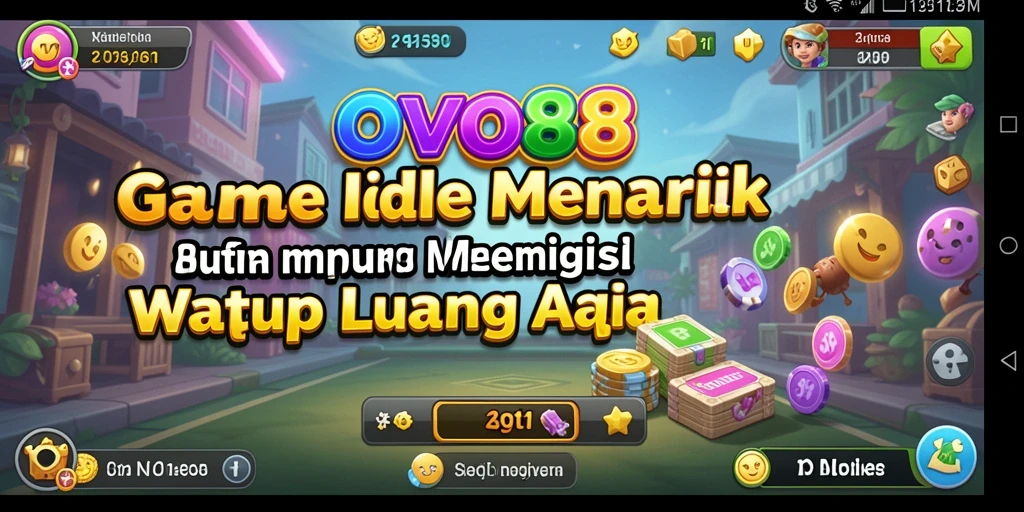 Tampilan utama OVO88 menampilkan karakter dan sumber daya dalam gameplay Idle.