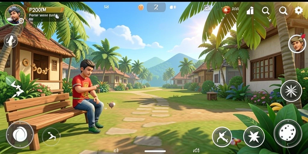 Gameplay P200M yang ceria dan menghibur.
