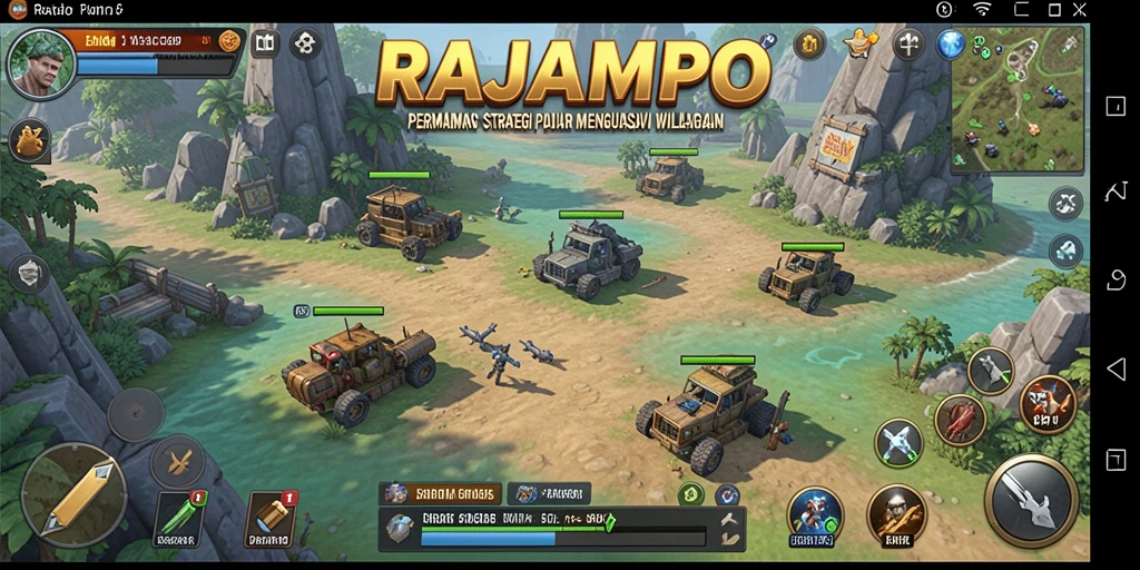 Gameplay strategis yang menegangkan dan seru di RAJAMPO.