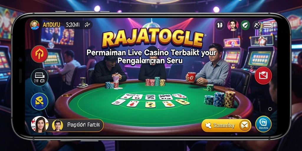 Screenshot utama RAJATOGEL menampilkan suasana seru permainan Live Casino.