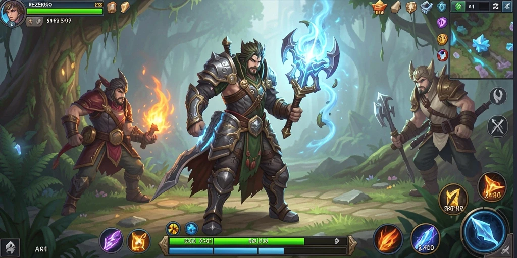 Tampilan gameplay REZEKIGO yang menawan saat aksi bertempur.