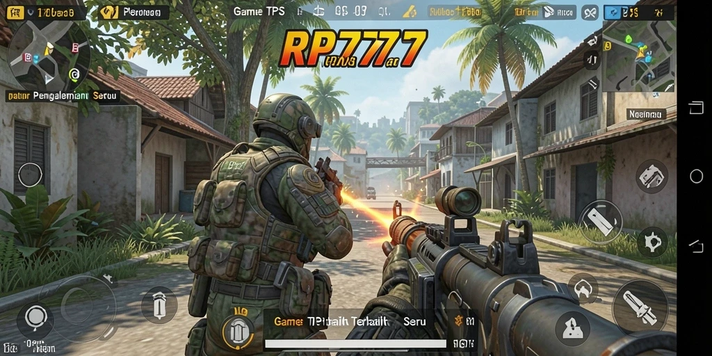 Gameplay seru RP777 dengan adu tembak yang intens.