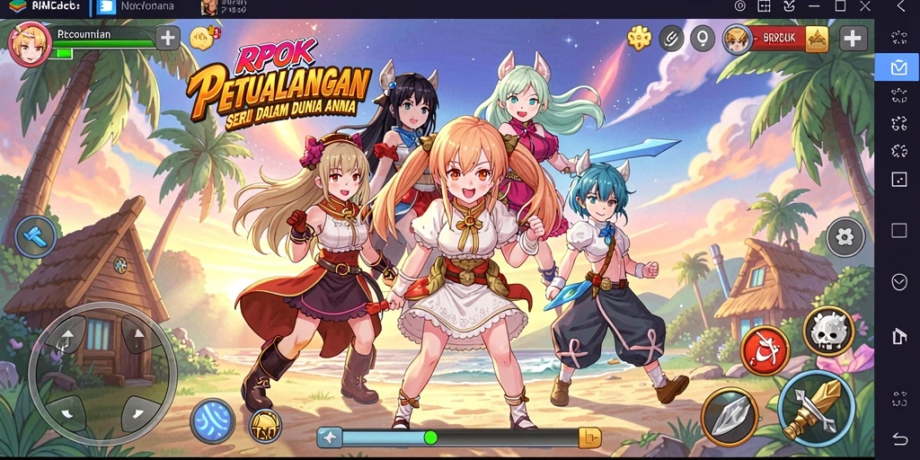 Tampilan gameplay <strong>RPOK</strong> yang menakjubkan di dunia anime.