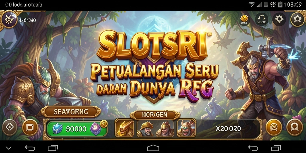 Tangkapan layar dari gameplay SLOTSRI menampilkan karakter dalam pertempuran epik.
